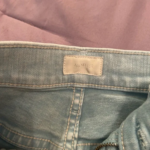 MOTHER Light Wash Jean Shorts - Picture 6 of 8